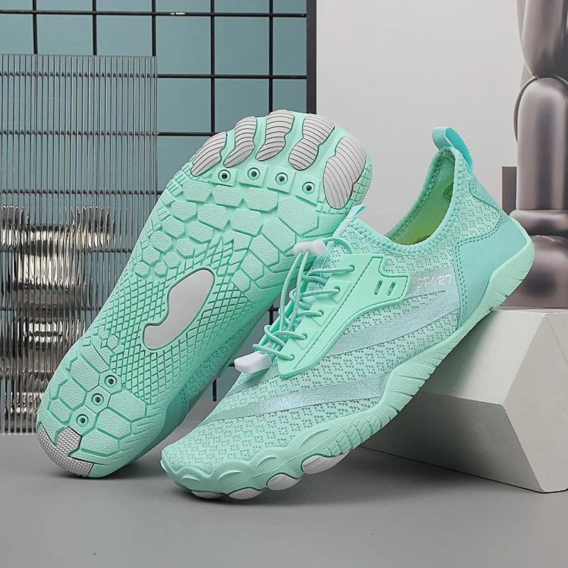 Zapatos de agua para hombres y mujeres, zapatos de agua descalzos para parejas, antideslizantes, de secado rápido, para exteriores, playa, vadear, natación, drenaje
