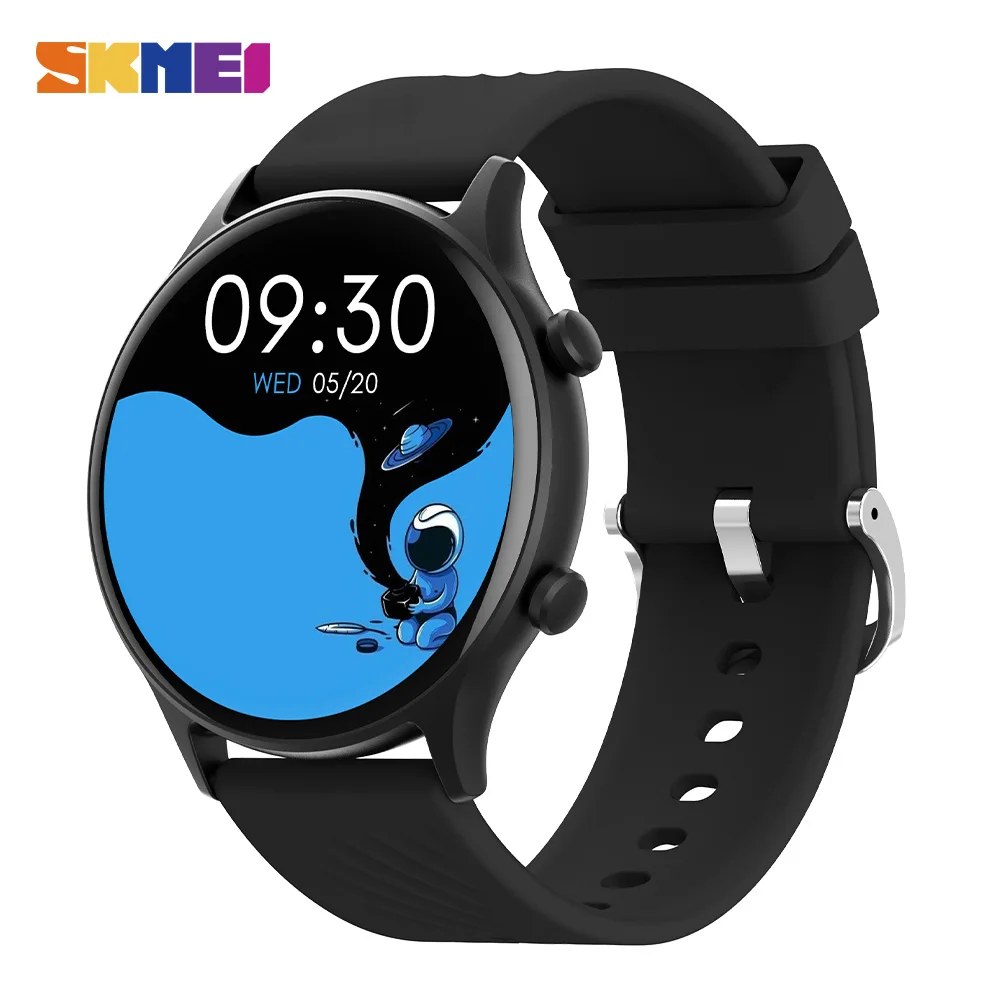 SKMEI 1.39 Inch Watches Mens Heart Rate Message Remind Waterproof Bluetooth Call Wristwatch Clock Male reloj hombre