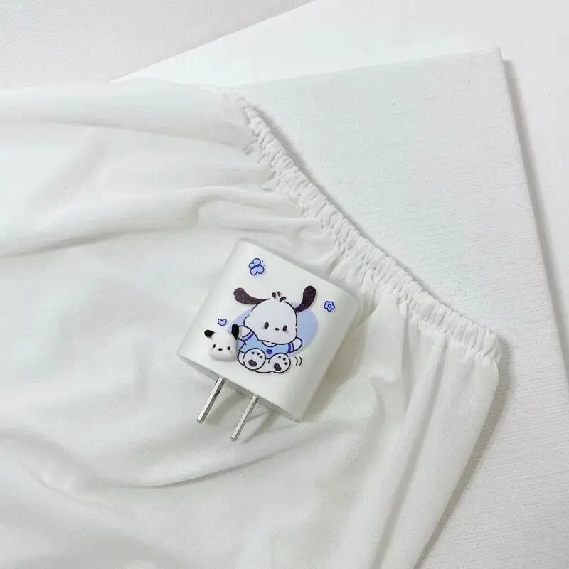 Sanrio Pochacco Charger Protective Cover iPhone15 14Kawaii Cartoon Apple 18 20W Cute Data Cable Charging Head Cover Girls Gifts