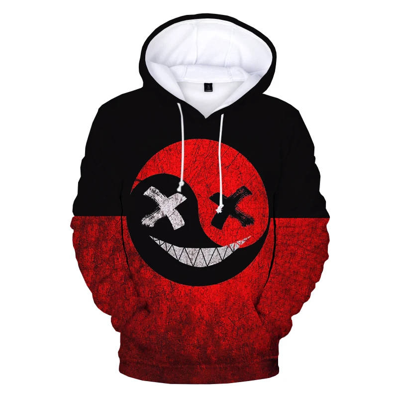 Hoodie de rosto sorridente masculino e feminino, encaixe solto, carta grossa impressa, roupa casual, moda, engraçado, venda quente, 2024