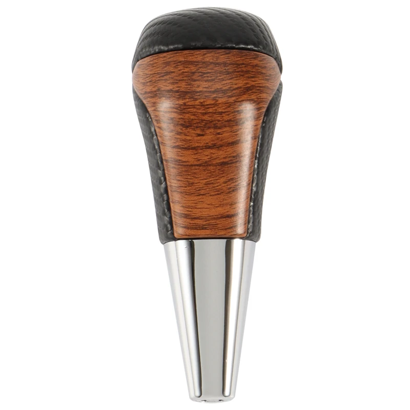 ABS Peach Wood Grain Gear Shift Stick Knob Lever Handball For Toyota Land Cruiser 200 2016-2020 Car Styling