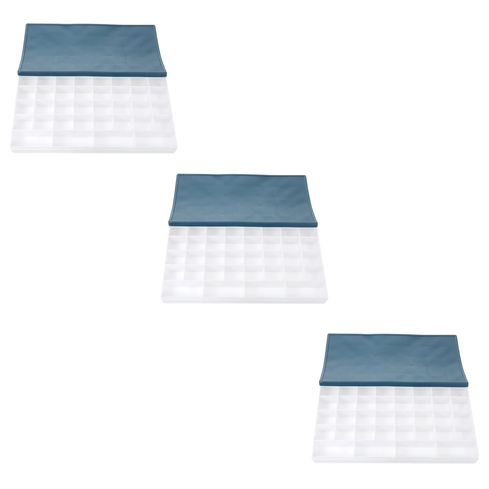 3 قطع من حاوية صبغات الألوان المائية البلاستيكية المتينة ذات سعة كبيرة وخفيفة الوزن وحامل طلاء الغواش للحرف اليدوية للرسامين