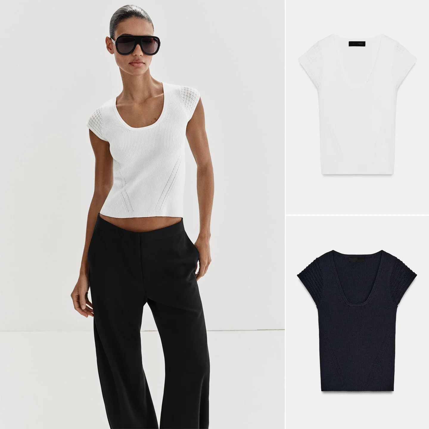 

Spring Summer New Arrival Women's Minimalist Style Slim Fit round Neck Short Sleeve Casual Knitted Top Polyester Fiber