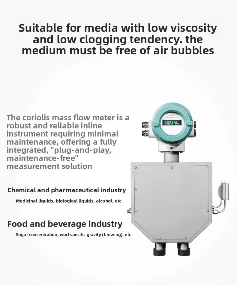Density meter Coriolis force density meter Flowmeter  wastewater density detector Concentration meter