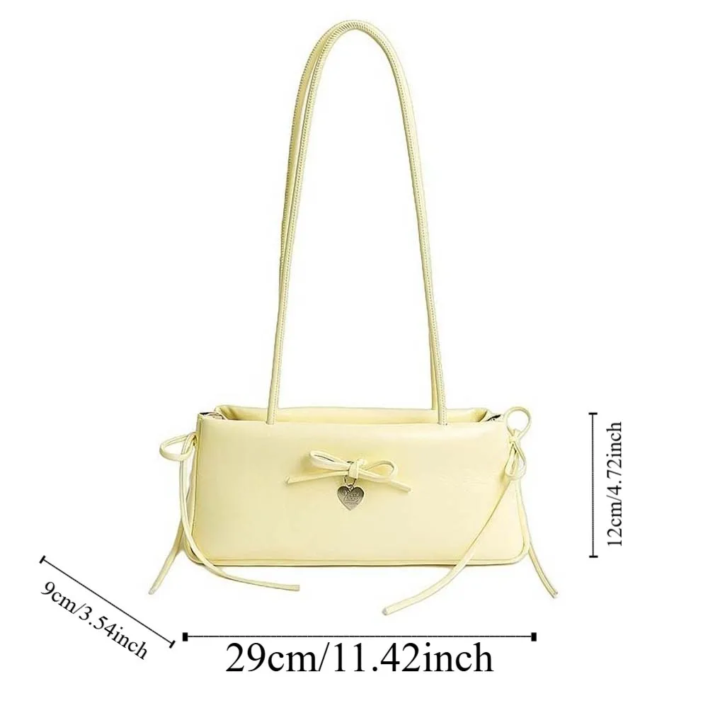 Милая французская сумка с защитой от брызг, украшение с бантом для воды, однотонные сумки для подмышек, корейский стиль, большая вместимость