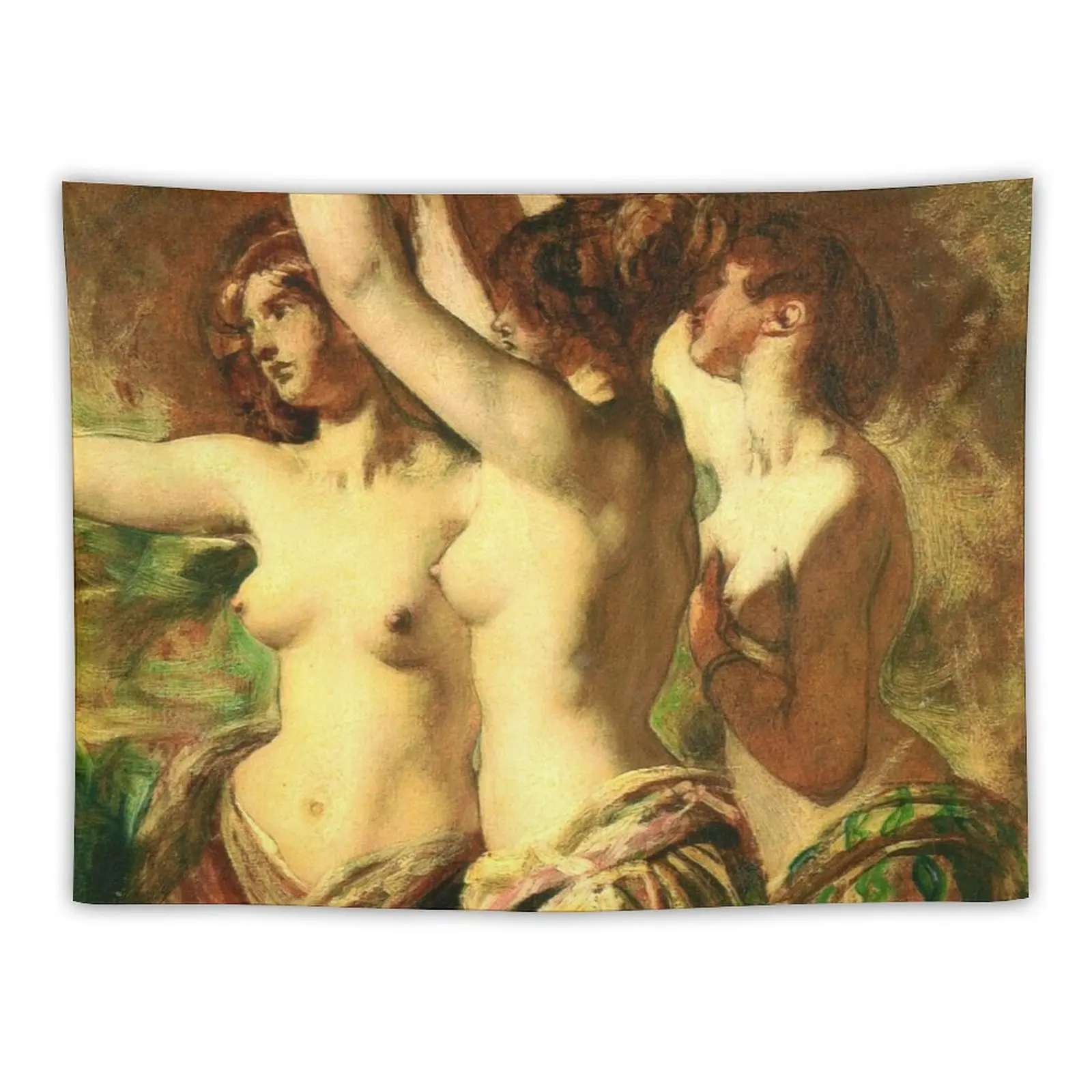 

Three Dancing Women Tapestry Wall Coverings Room Aesthetic Decor