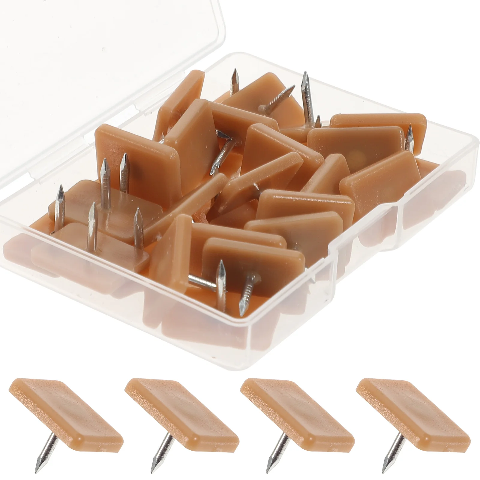 30 Pcs Chairs Plastic Drawer Slides Protector for Wood Floors Furniture Feet Pads Glides Moving Brown Stops Leg Hardwood