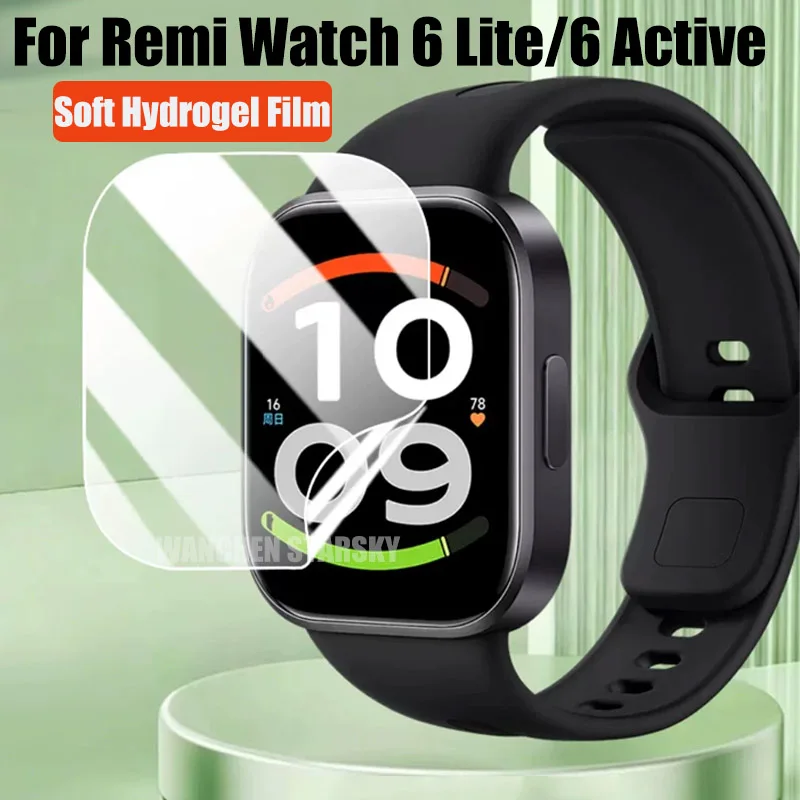1-5PCS Soft Hydrogel Film For Xiaomi Redmi Watch 6 Lite TPU HD Anti Scratch Protective Film For Redmi Watch 6 Active Accessories