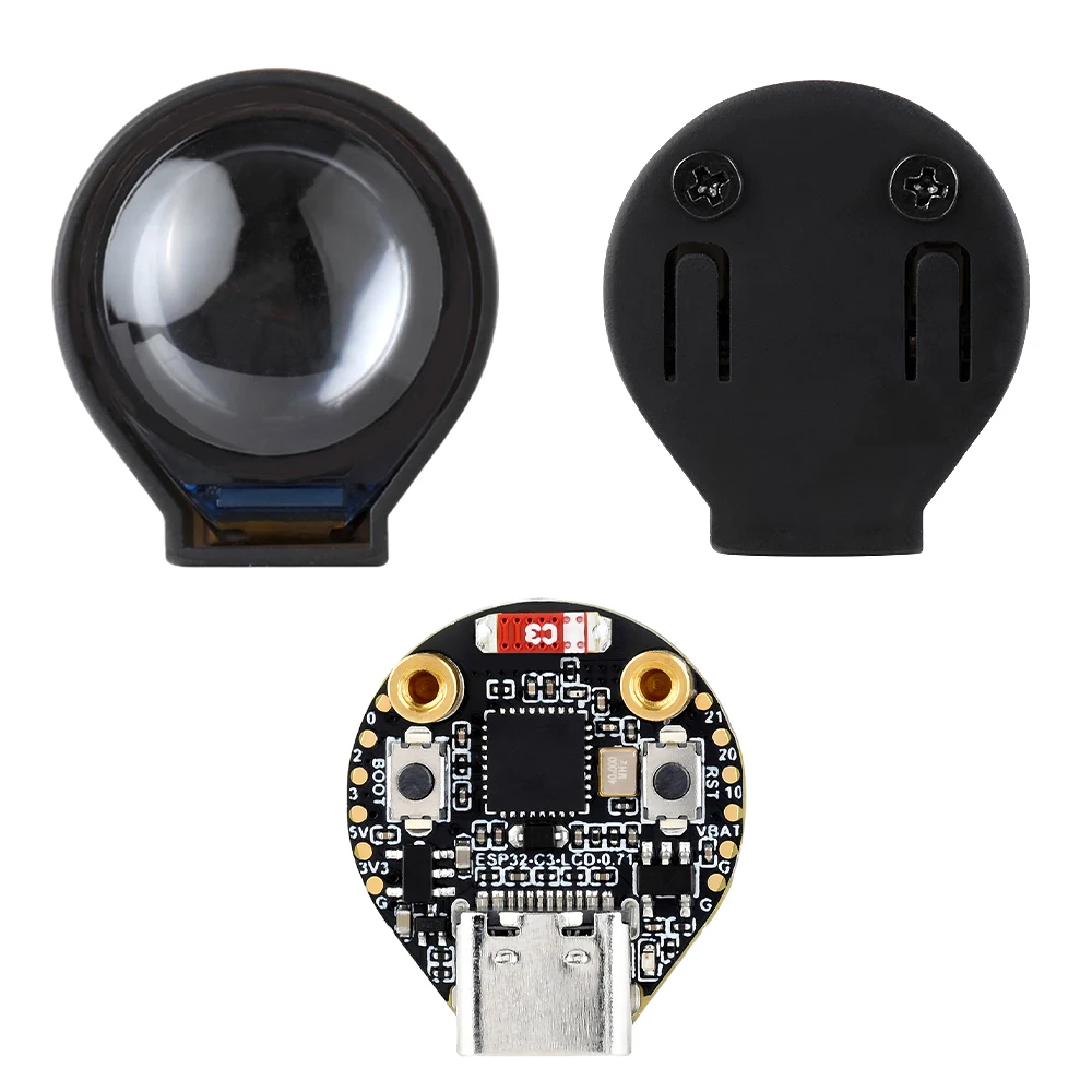 

Waveshare ESP32-C3 0,71-дюймовый круглый дисплей, макетная плата, круглый модуль разработки ЖК-дисплея Ips, одноядерный процессор 160 × 160