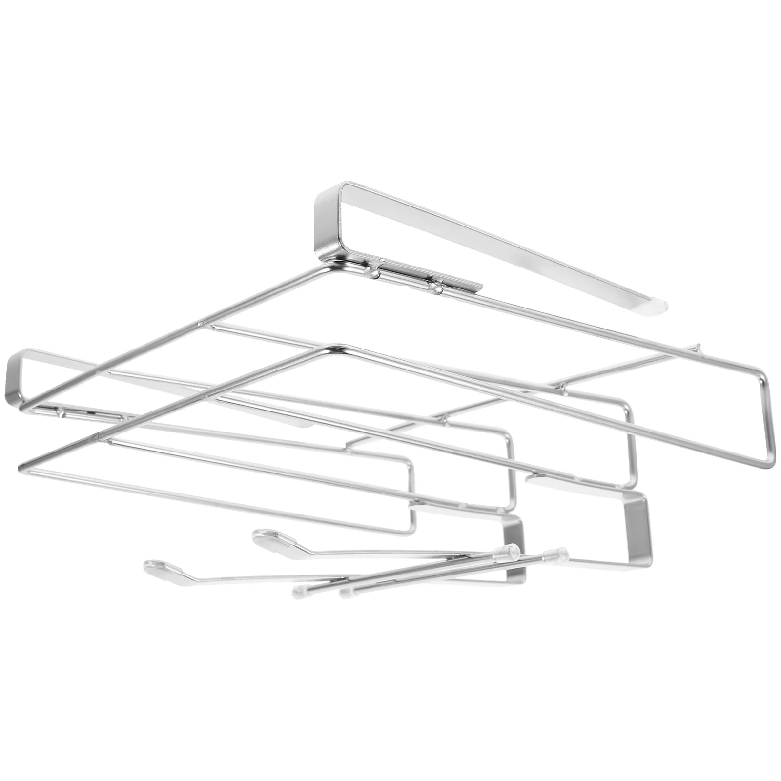 

1pc 201 Stainless Steel Kitchen Storage Rack Pot Lid Cutting Board Holder Under Cabinet Organizer Drying Stand For Mugs Chopping