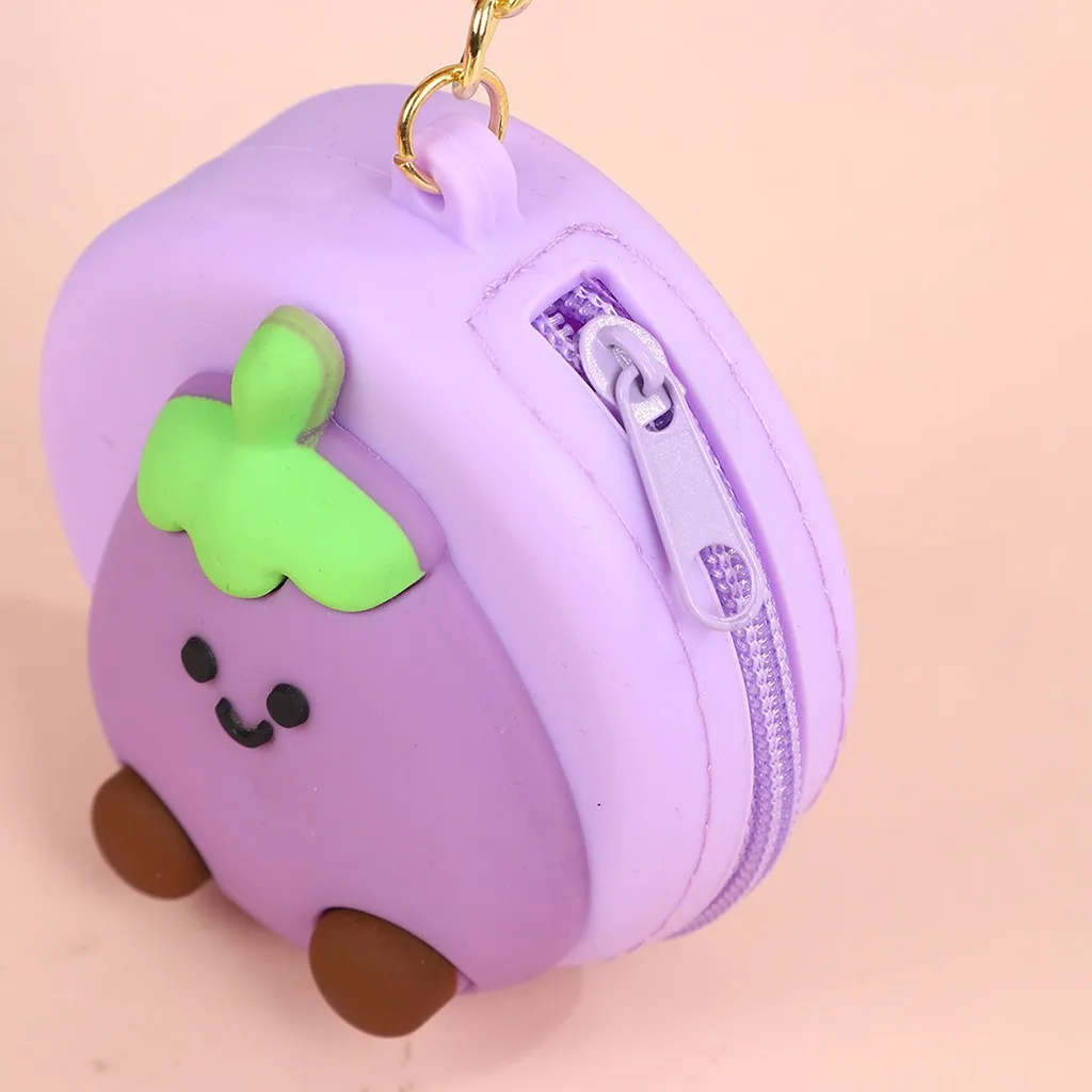 Cartoon Coin Purse Cute Silicone Coin Purse Earphones Storage Pouch Cartoon Portable Storage Pouch For Hanging Out Handbag