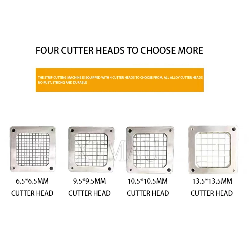 Electric French Fries Cutting Machine Automatic Stainless Steel Potato Chips Cutter