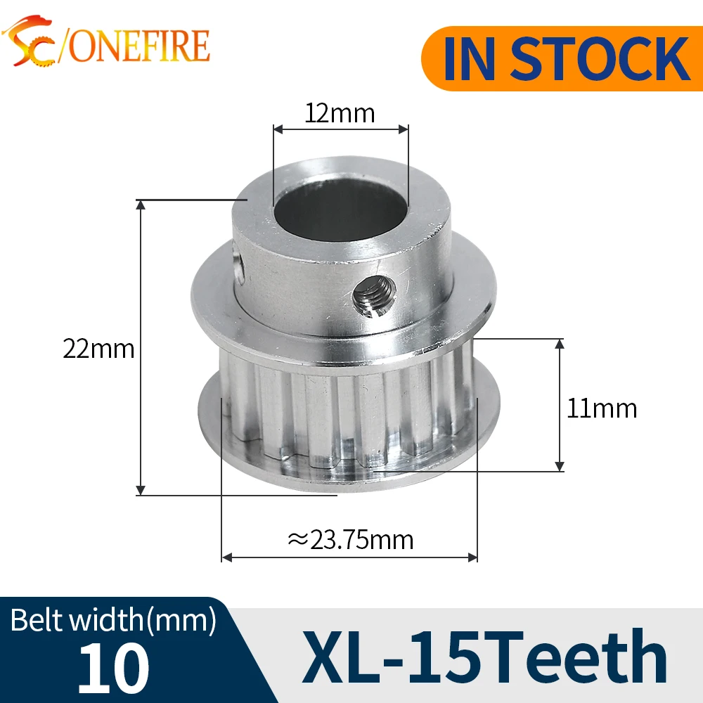 XL 15T 20T Toothed Timing Pulley BF-type Bore 12mm For Bandwidth 10mm Synchronous Belt