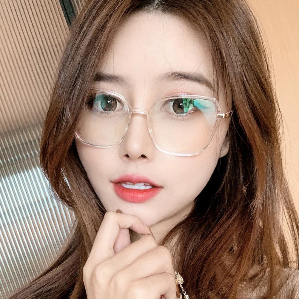 

1Pair Anti-Blue Light Eyeglasses Sturdy Elegant Fashion Accessory for Adults Home Office School Use Transparent