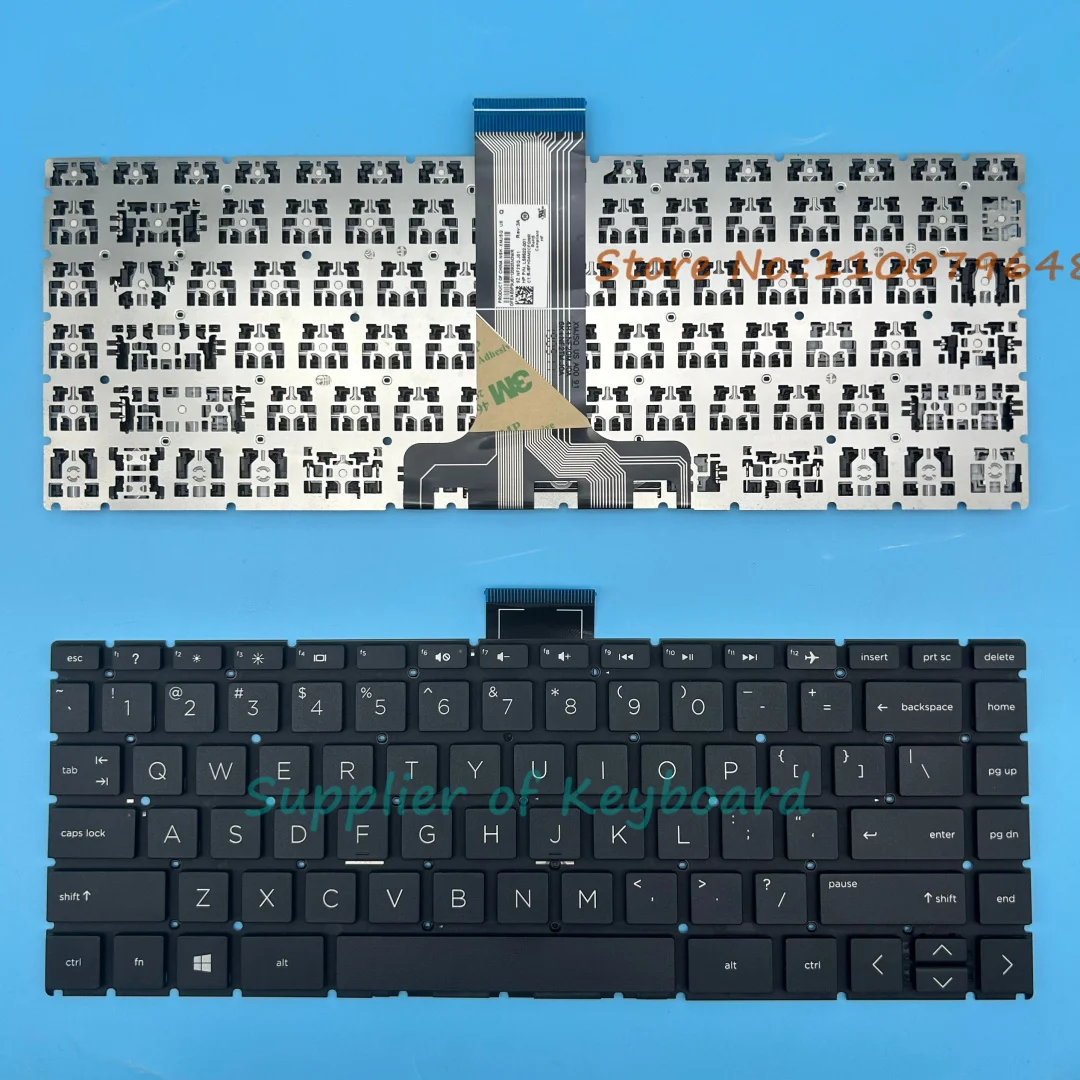 English Keyboard For HP Stream 14-CB 14-CB011WM 14-CB012DX 14-CB113WM 14-CB161WM 14-CB163WM 14-CB164WM 14-CB174WM Black/White