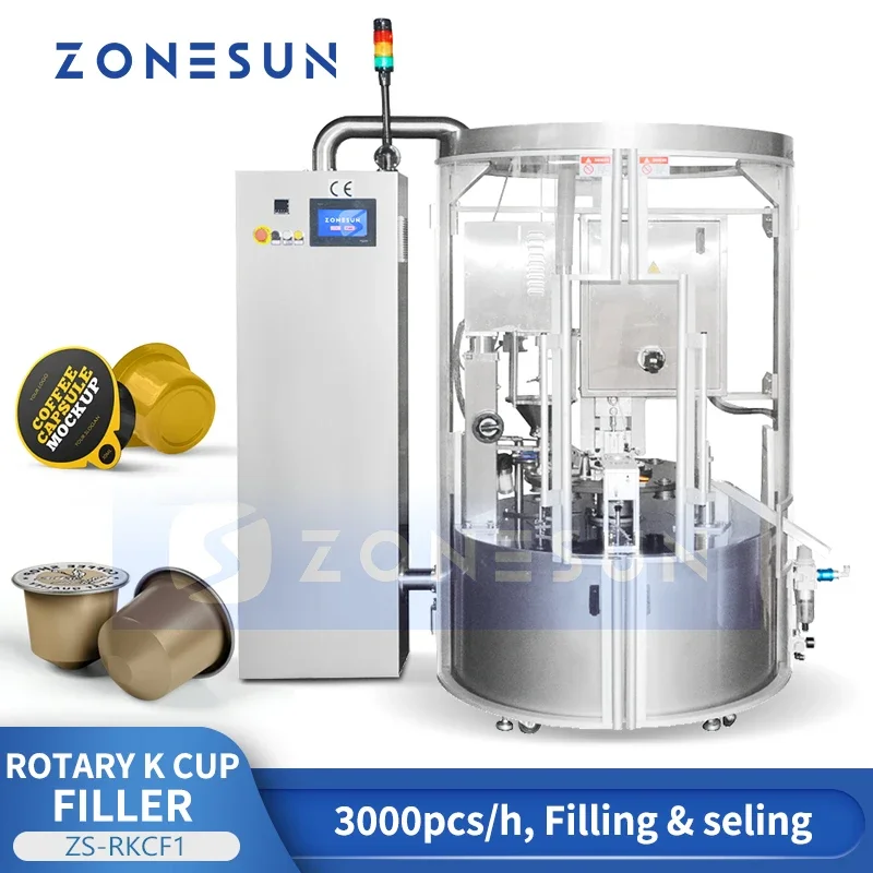 ZONESUN ZS-RKCF1 Automatische K-Cup-Abfüll- und Verschließmaschine für Kaffeekapseln
