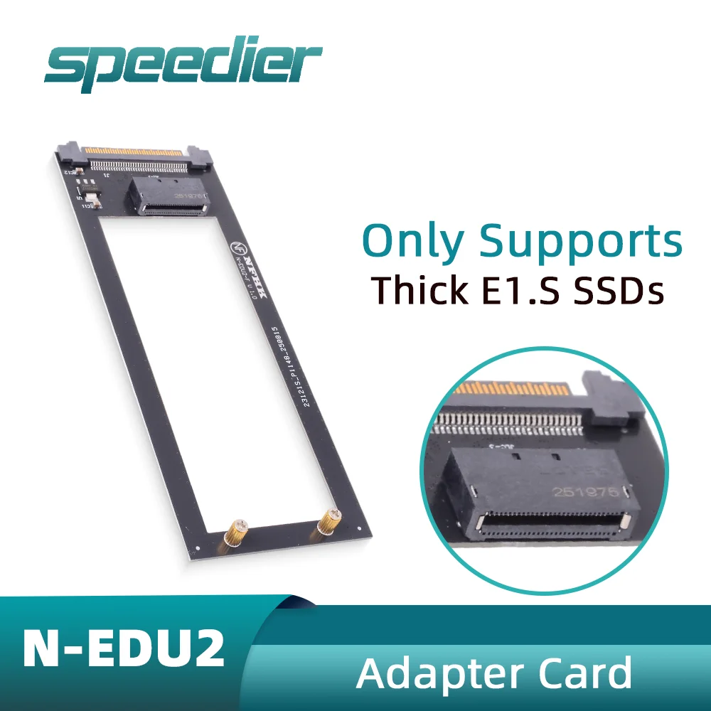 P5801X EDSFF E1.S SSD To SFF-8639 U.2 Expansion Adapter Card SFF8611 to U.2 Data /SFF 8654 to PCIE Card /SFF-8611 Converter Card