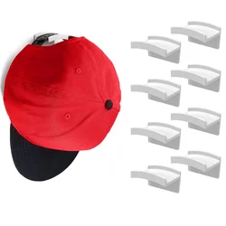 5Pcs Simple Wall Adhesive Hat Hook Hat Holder Design Hole Solid Hat Holder Double Sided Adhesive