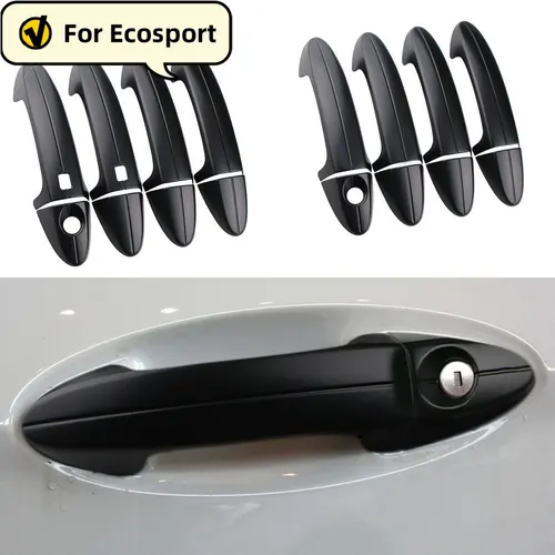 Cubierta de manija de puerta ABS, Ford Ecosport embellecedor adhesivo para 2013, 2014, 2015, 2016, 2017, 2018, 2019, Fiesta 2009-2013, accesorios de 8 piezas