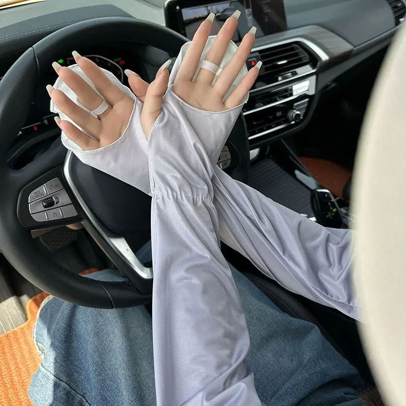 Rijden Vingerloze armmouwen Ademende dunne armhoes UV-zonbescherming Koelarmmouwen voor tuinieren