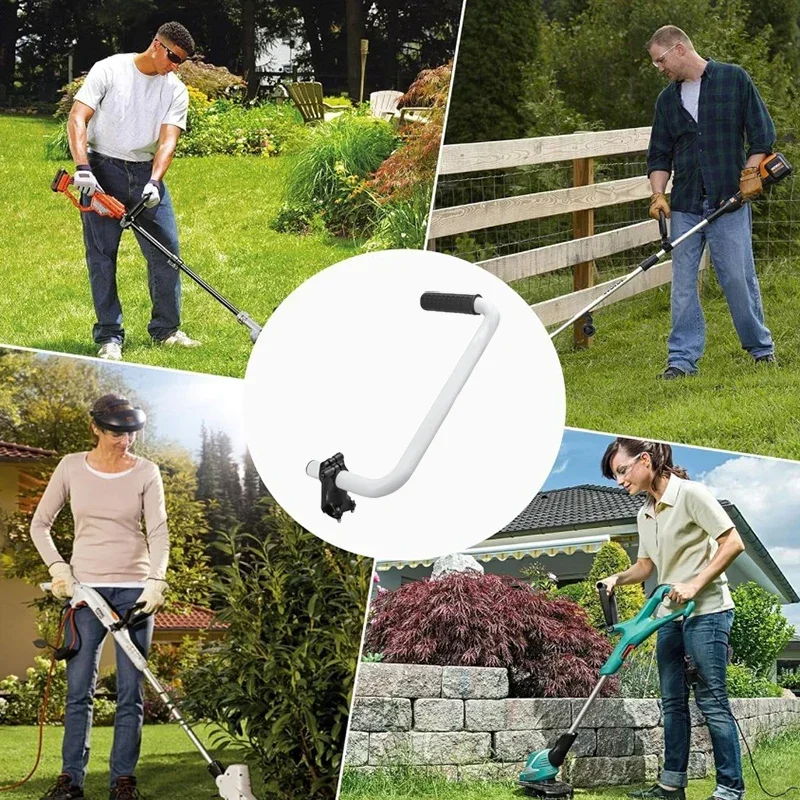Mango ergonómico para comedor de malas hierbas, mango auxiliar para jardinería, cortacésped, extensión de agarre, cuidado del césped, fácil recorte de patio
