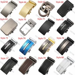 New Fashion Men Alloy Belt Buckle For Men Business Automatic Buckle Fit 3.5cm Width Non-porous Ratchet Belt High Quality