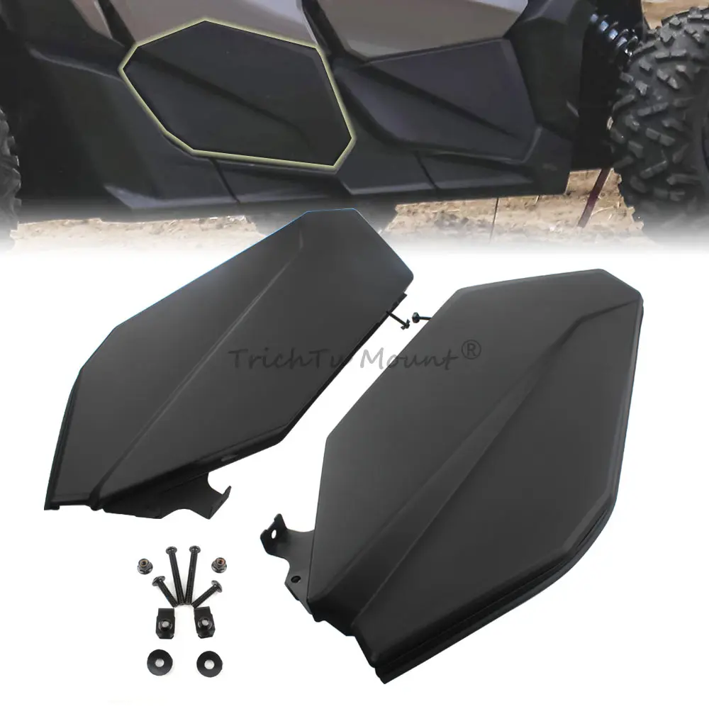 1 Pair UTV Rear Lower Door Panel Insert Kits Fits For Can-Am Maverick X3 R RR 2017-2024 Matte Black