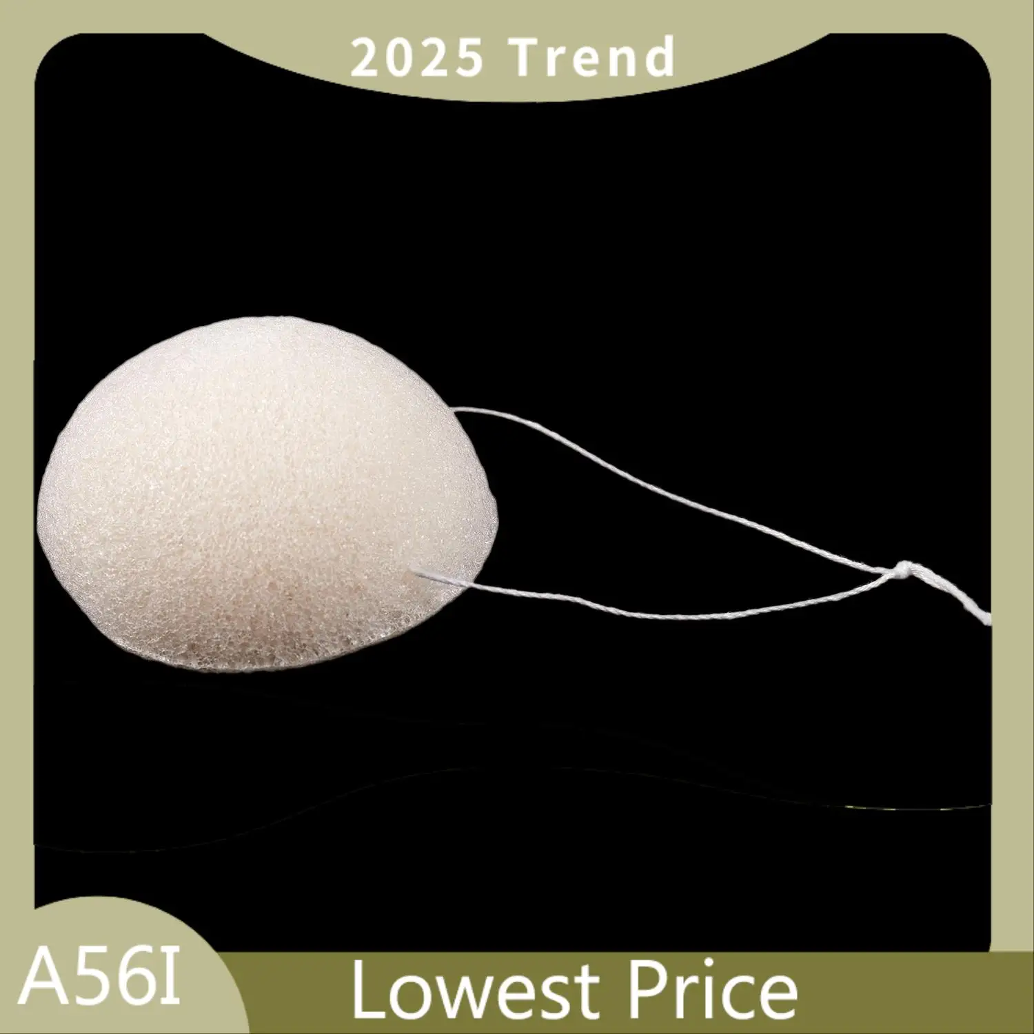Gran oferta, 2 uds., Konjac Konnyaku, fibra de gelatina, almohadilla de lavado para maquillaje facial, esponja de limpieza, exfoliante, blanco y negro