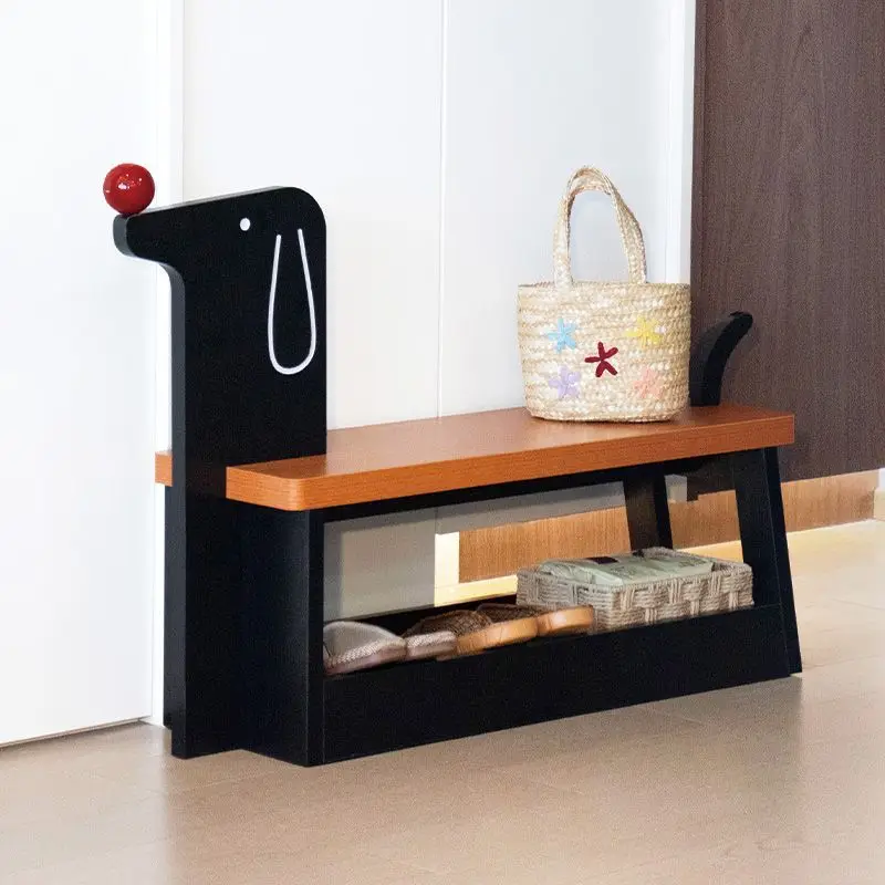 Fruit set-up home shoe change stool, high-end dog shoe stool integrated small apartment at the door, door storage cartoon stool
