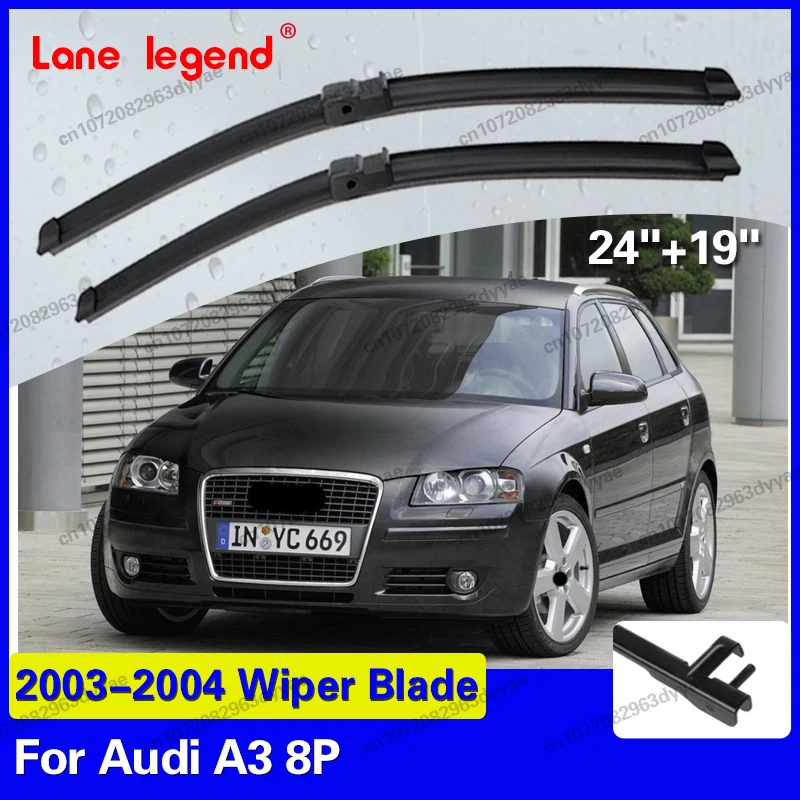 

2 шт. передних дворников для Audi A3 8P 2003-2004 (левый руль), аксессуары для автомобиля, 24+19 дюймов