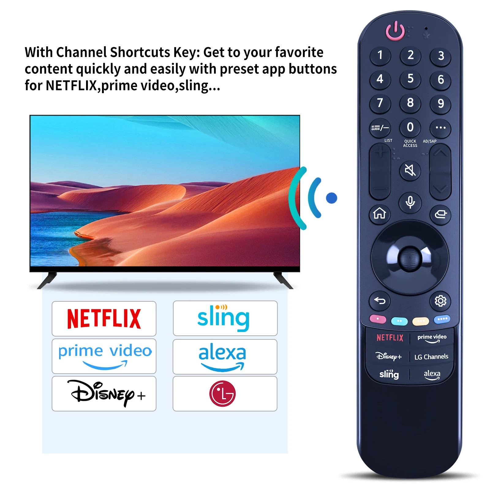 New Voice Magic Remote Control MR23GA MR23GN AKB76043102 for Smart TV 2021-2023 with Pointer Flying Mouse