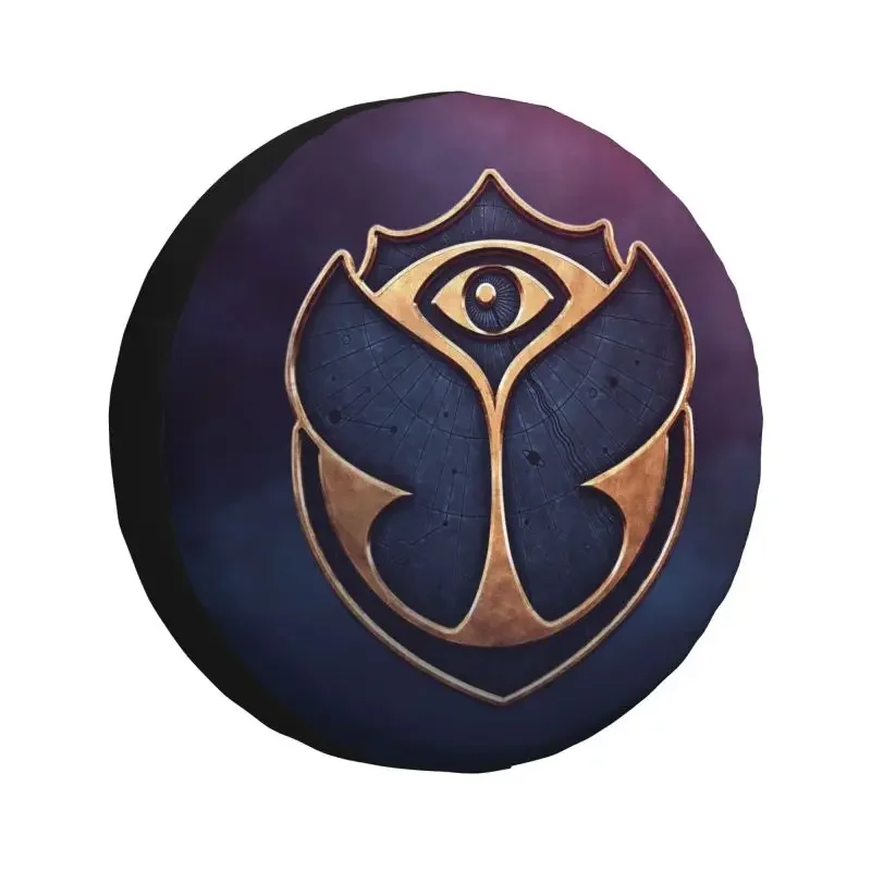 Tomorrowland Logo Spare Wheel Cover for Mitsubishi Pajero 4WD Trailer Custom Music Festival Tire Protector 14