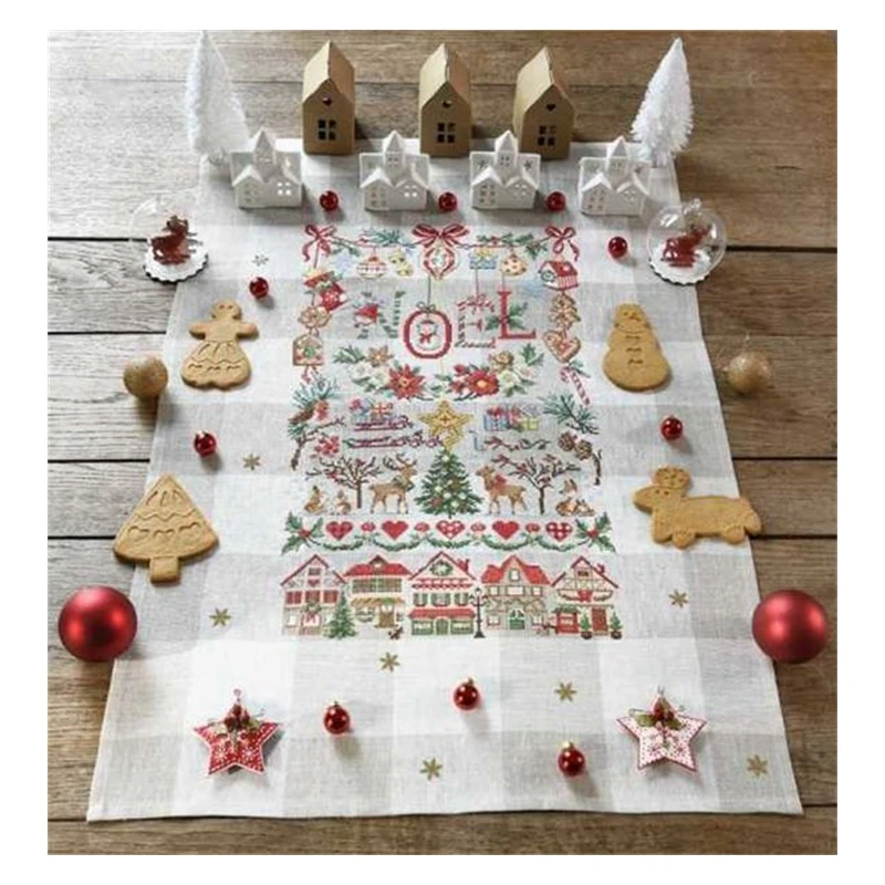The cross-stitch set 28CT, 18CT, 14CT and 11CT can be selected as the printed fabric handcrafted material pack saga to celebrate