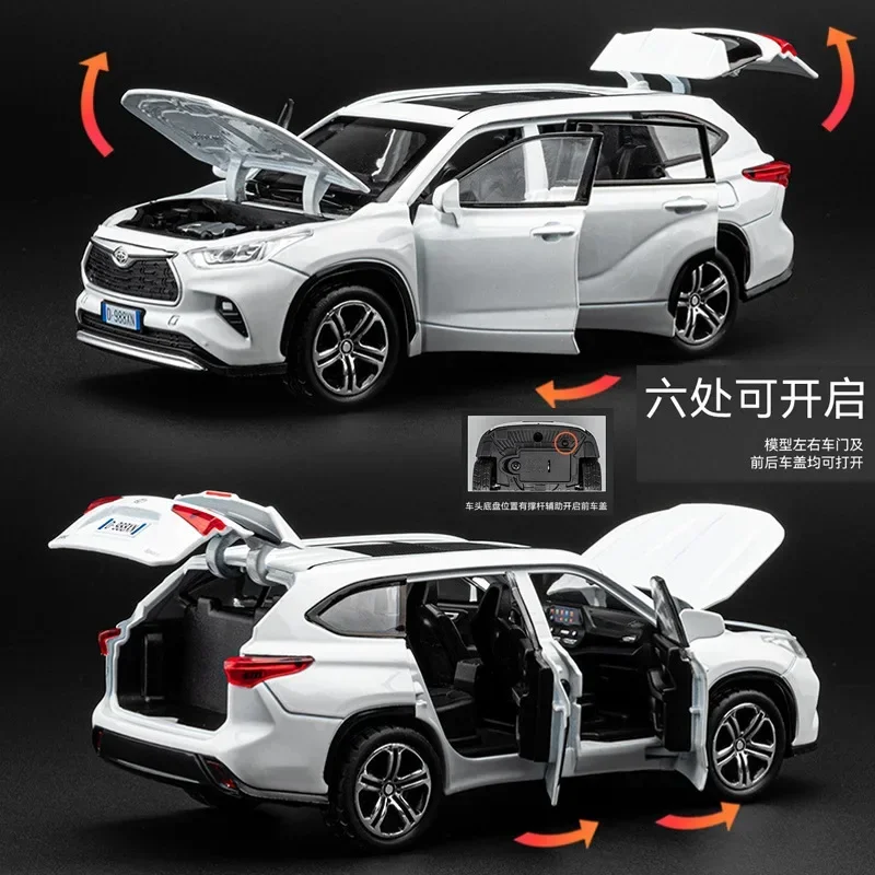 1: 32 Toyota Highlander Alloy Car Model Children\'s Toy Car Decoration Gift