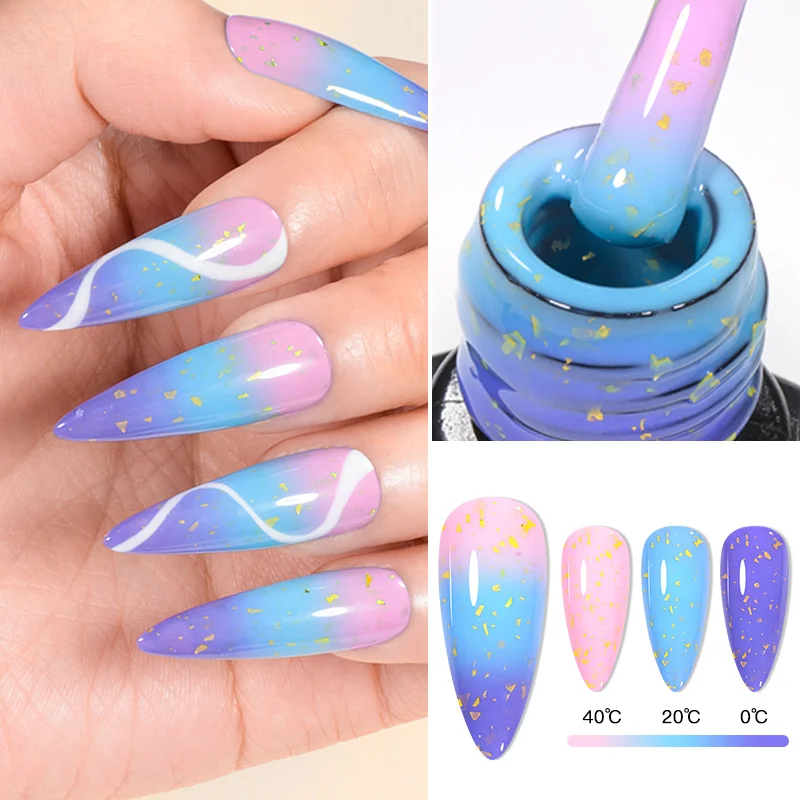 10/12Pcs Thermische Gel Nagellak Set Temperatuur Kleur Veranderende Semi Permanente Vernis Losweken Uv Led Manicure nail Art Kit