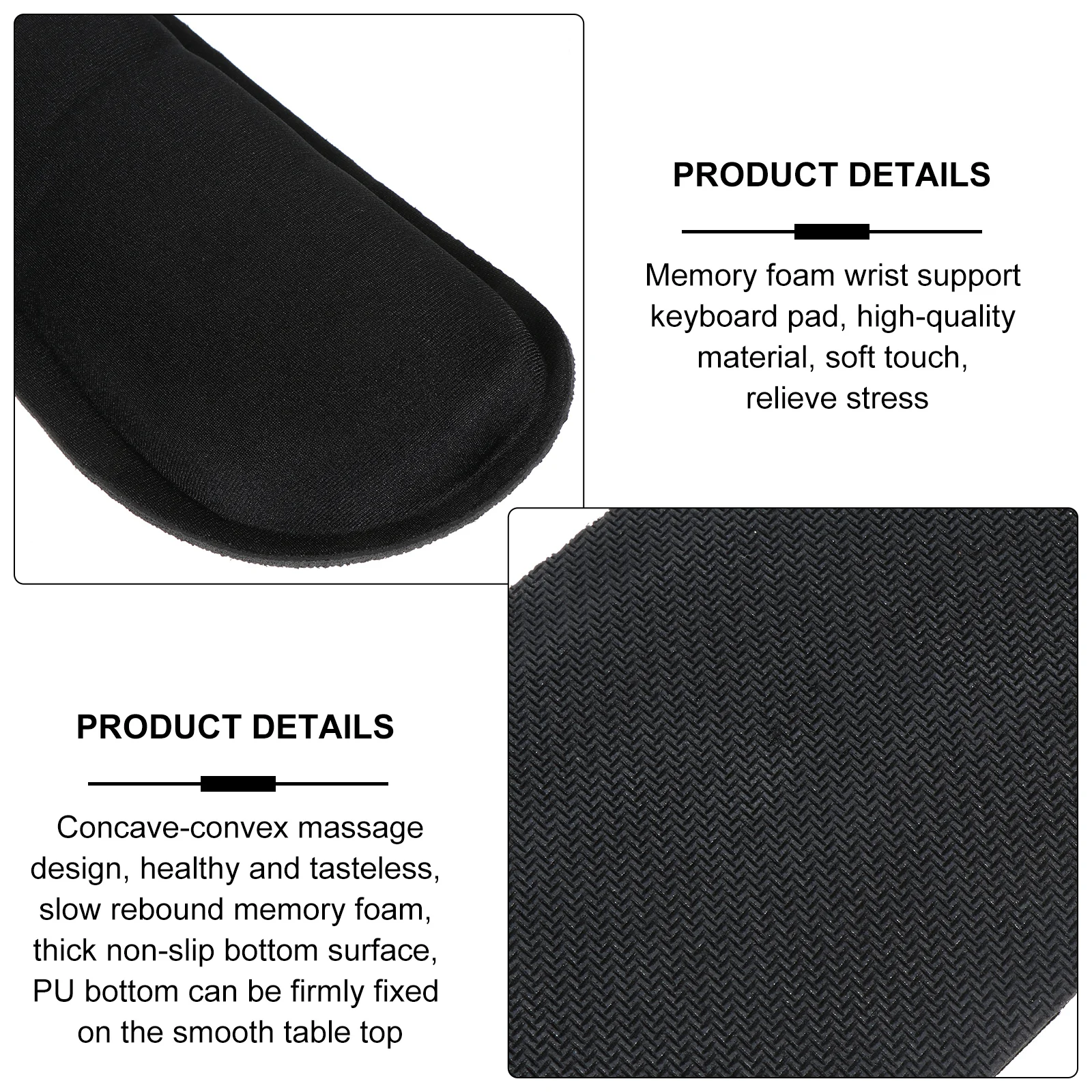 

Memory Foam Wrist Rest Set Ergonomic Keyboard Mouse Pad Support Non Slip Gaming Computer Accessories Smooth Surface