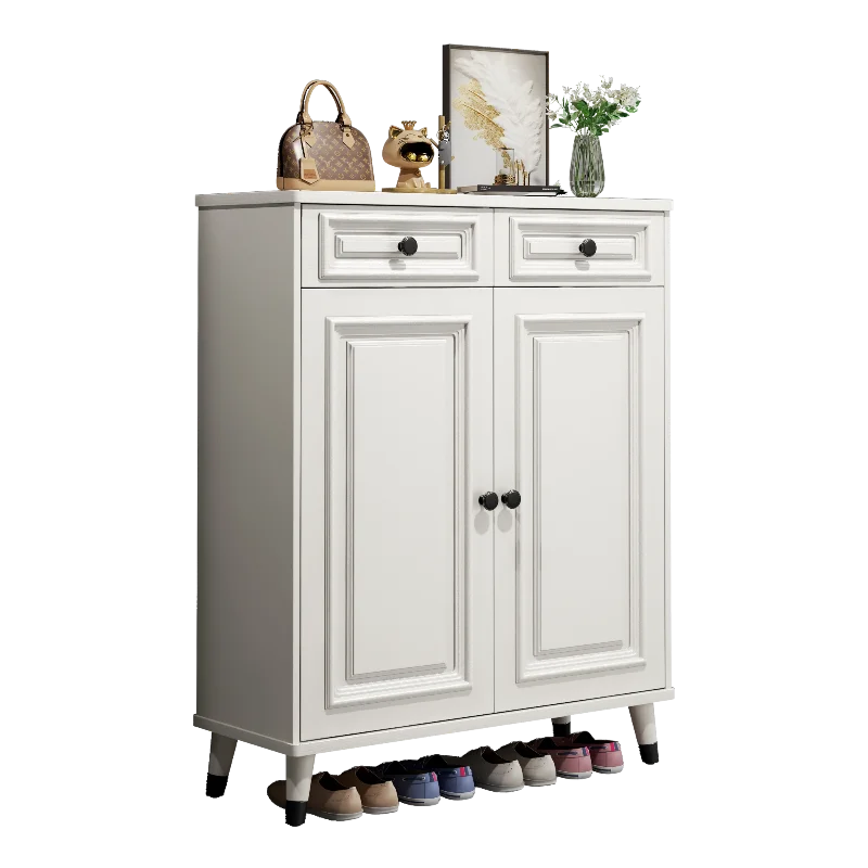 American shoe cabinet, indoor home storage at the door of the home, integrated solid wood leg side cabinet 2025 new explosion