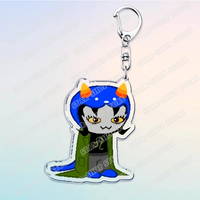 Popular Game Keychains for Accessories Jewelry Dave Strider Karkat Vantas John Egbert Rose Lalonde Keyrings Fans Friends Gifts