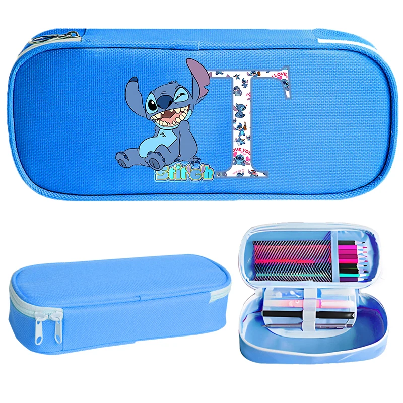 Lilo&Stitch Pencil Case Student Product Kawaii Girl Boy Large Capacity PenCase Bag Cartoon Pencil Box Pouch Stationery Supplies