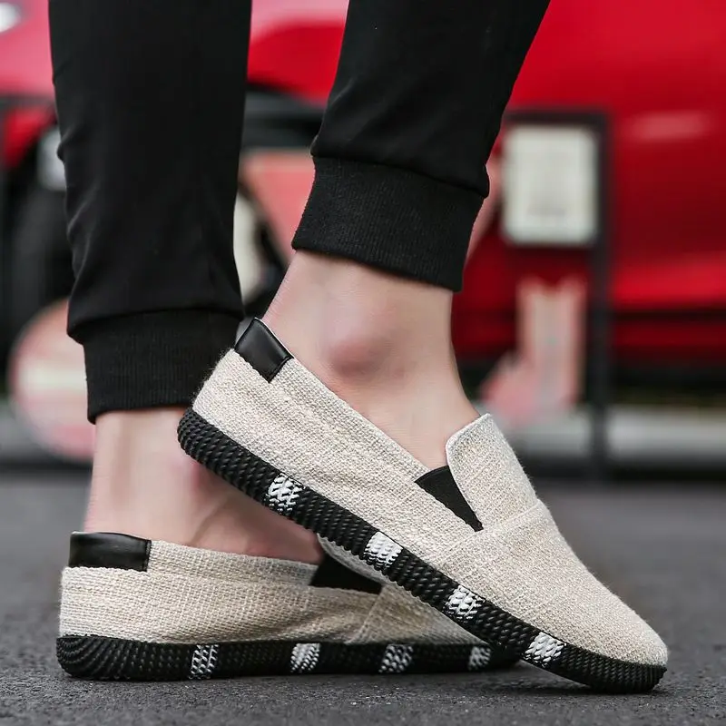 Casual Shoes for Men Canvas Slip-on Sneakers Summer Espadrilles Man Shoe Non-leather Adults Leisure Classic Original Low Price