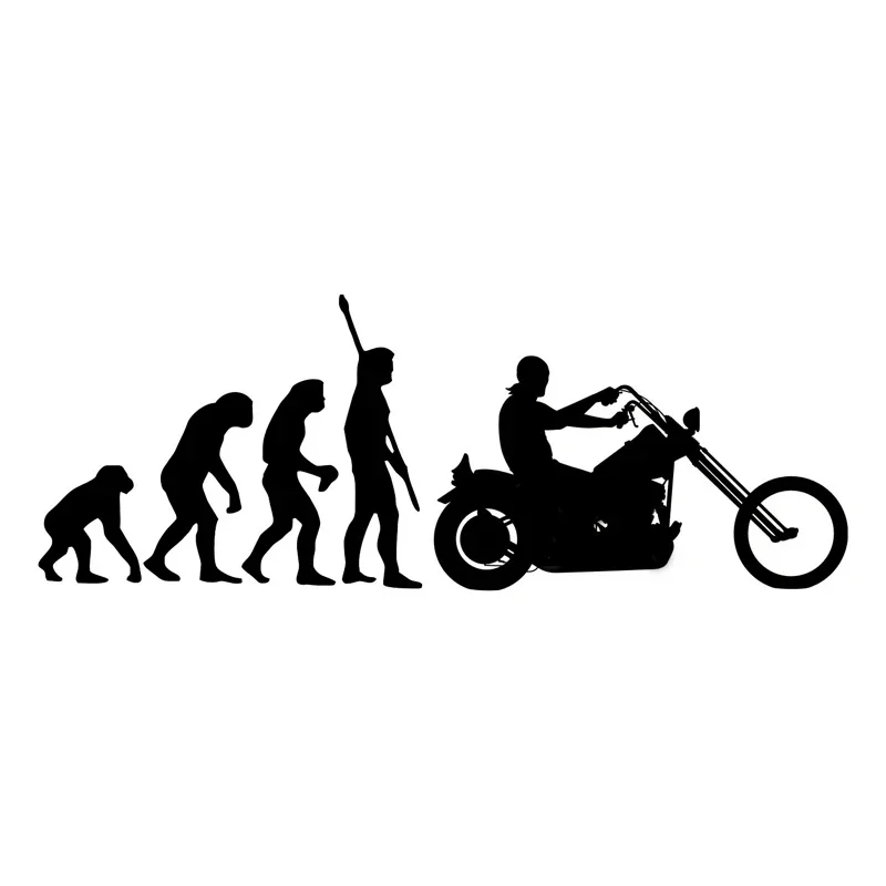 New Design Hot Selling Creative Human Evolution Car Car Decal Fun Reflective Vinyl Decal Motorcycle Decal Fashion Decal, 18cm