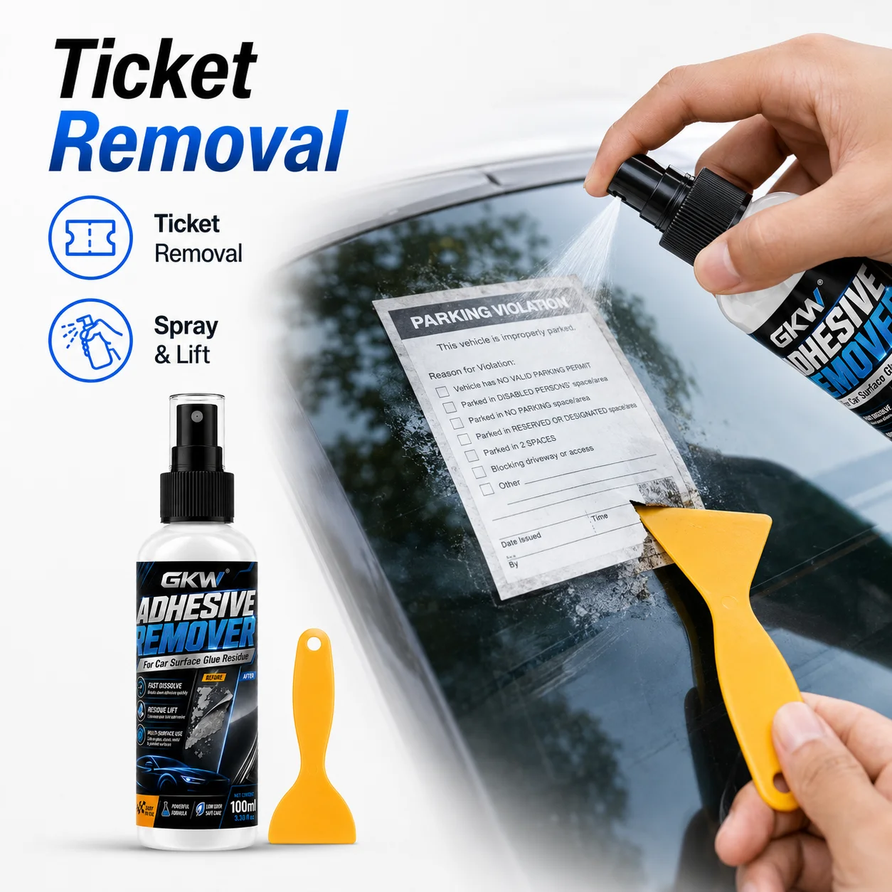 Multi-Functional Adhesive Remover, Car Body Label Adhesive Remover, Glass Sticker Remover, Door and Window Small Advertisement Adhesive Remover