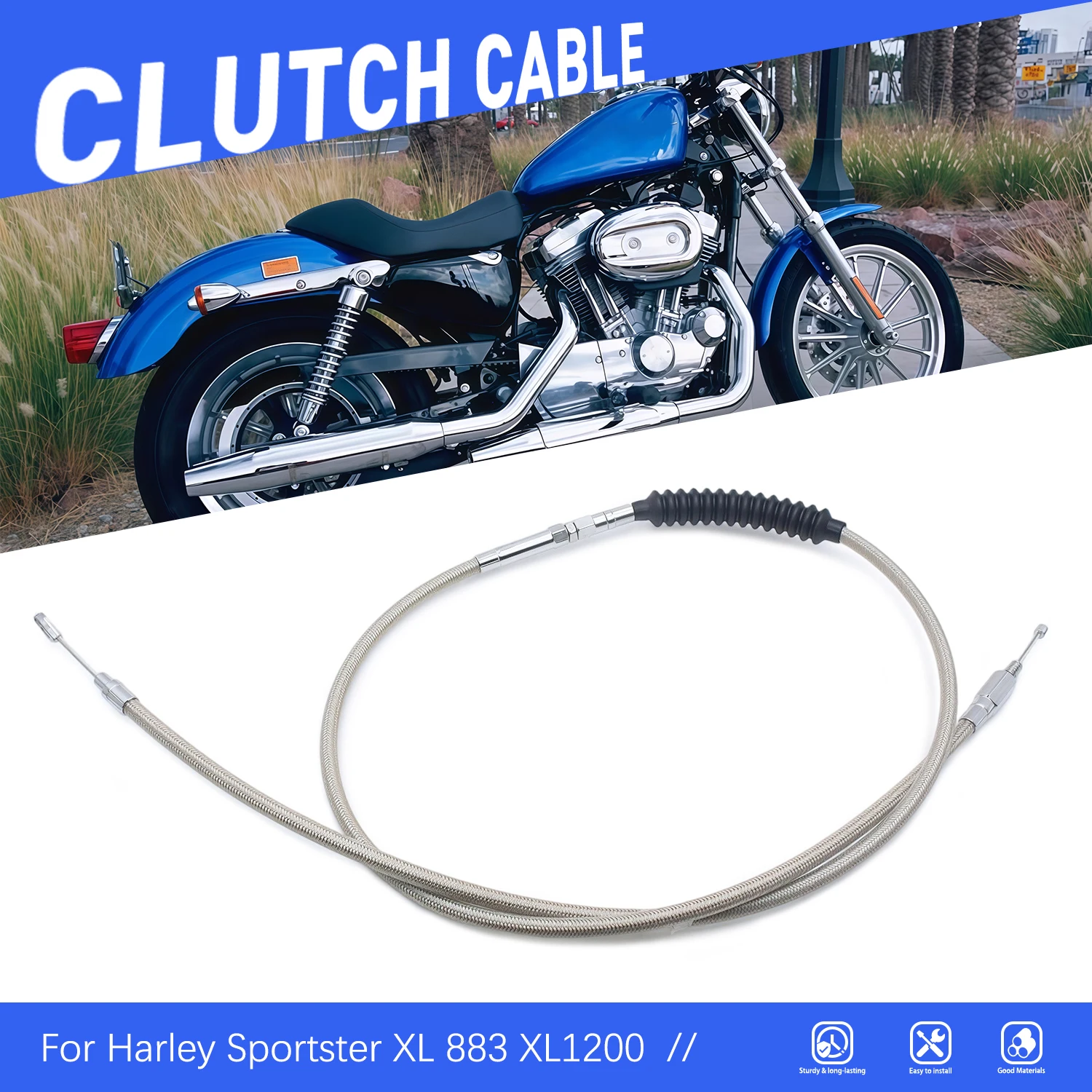 

For Sportste XL883 XL1200 Custom 2002 -2010 2011 2012 2013 2014 Throttle Cable Wire Brake Clutch Cable Wire Line Motorcycle Part