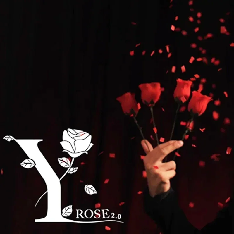 Y-Rose 2.0 Magic Tricks Multiplying Rose One to Four Romantic Flower Appearing Magia Stage Wedding Illusion Props