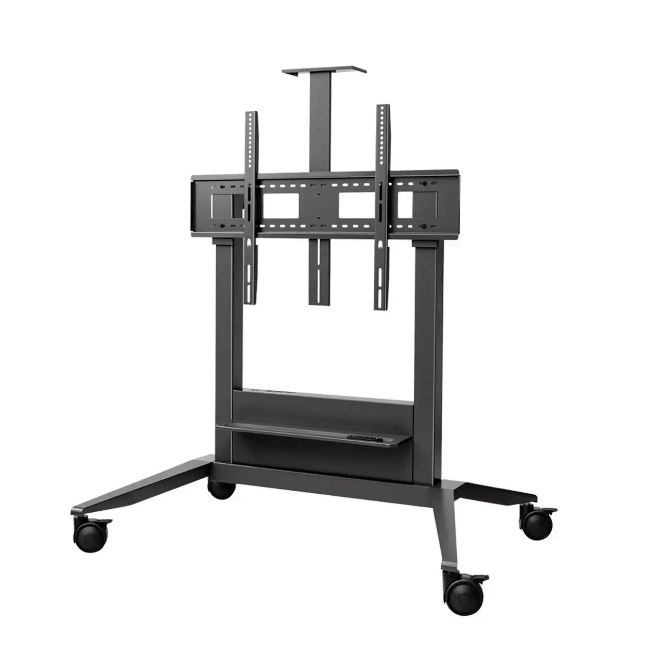 Remote Control Electric Height Adjustable Mobile TV Cart, Movable Lifting Display Bracket for Video Conference