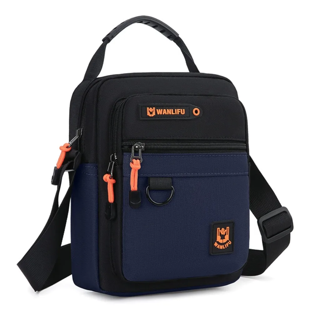 Fashion Oxford Men's Shoulder Bag Multi-pockets Waterproof Men's Business Bag Large Capacity Square Canvas Crossbody Bag Work