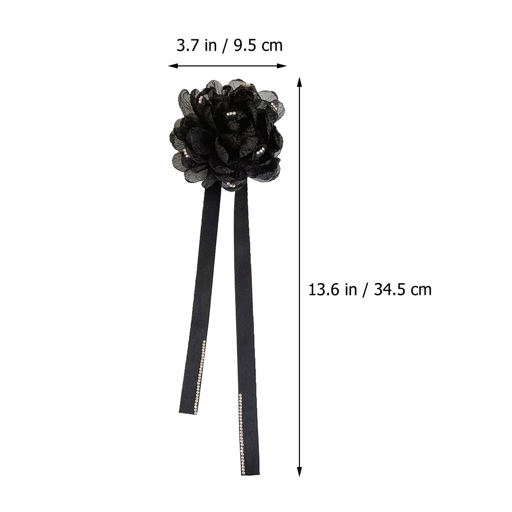 

Tassel Flower Hair Claw Clips Rhinestone Decorative Accessories for Women Thin Thick Hair Styling Elegant Glamorous