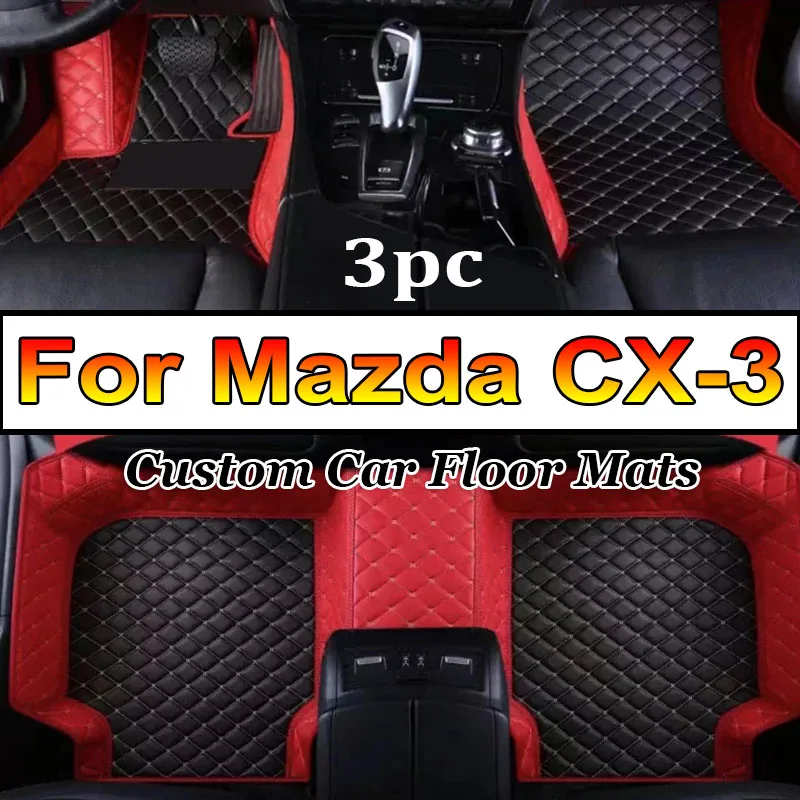 

Car Floor Mats For Mazda CX-3 CX3 DK 2016~2022 Leather Luxury Mat Protective Rug Carpet Set Auto Interior Parts Car Accessories