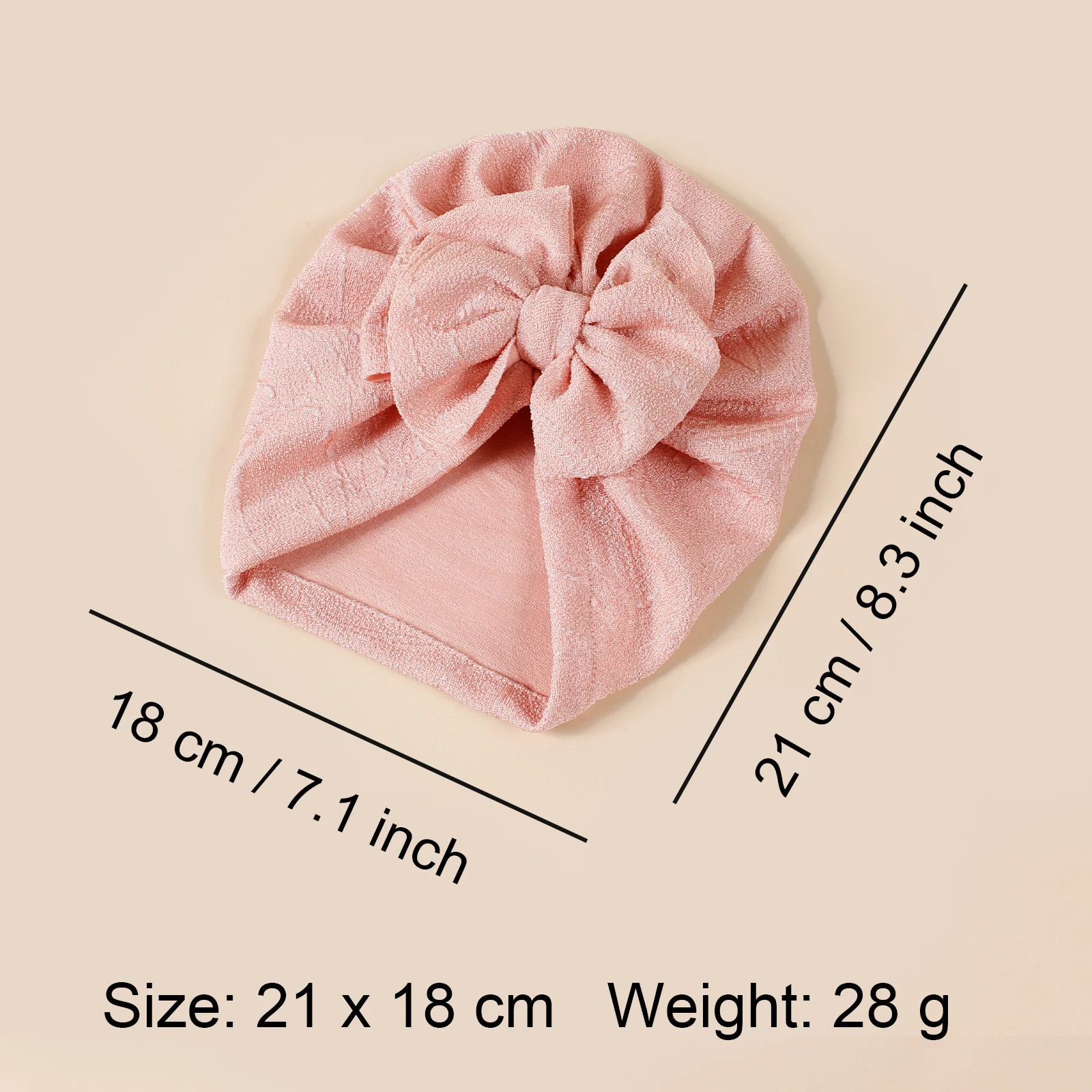 Baby Cotton Ribbed Turban Bowknot Head Waps Toddler Babes India Turban Hat for Kids Girls Boys Knitted Beanie Caps Baby Headwear