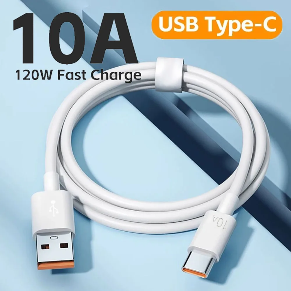 

Универсальный кабель USB Type C 120 Вт, 10 А, кабель для сверхбыстрой зарядки, шнур для передачи данных Huawei P40 P30 Honor для Xiaomi Redmi 0,3/1 м/1,5 м/2 м